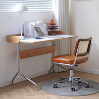 Bureau multifonctionnel en bois massif de style vintage du milieu du siècle, table d'ordinateur pour la maison, bureau d'étude pour étudiants, petit bureau de travail
