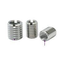 Inserts filetés fendus en acier inoxydable M3 M4 M5, autotaraudeurs unidirectionnels pour meubles en bois