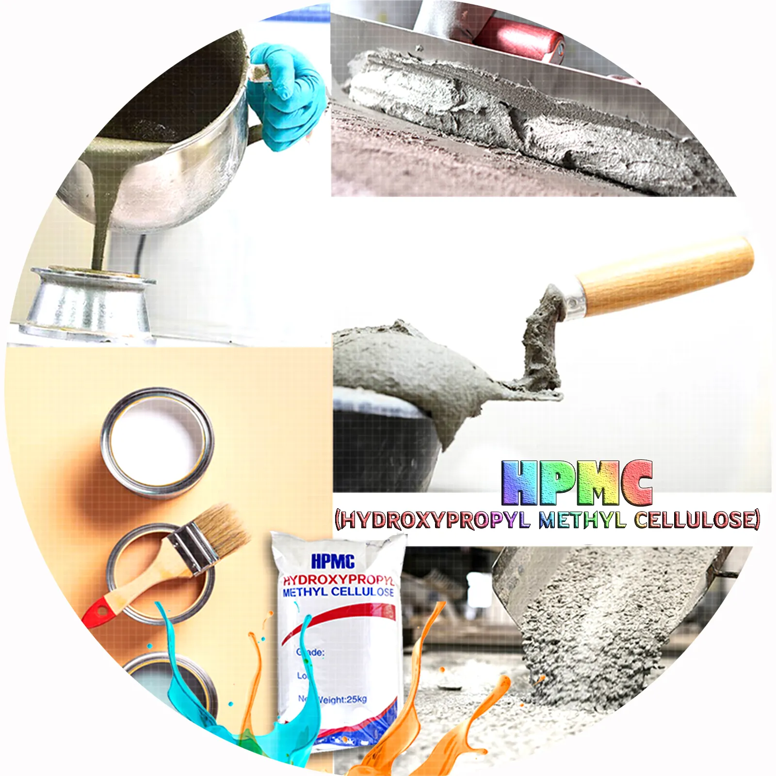 ठोस Admixtures पोटीन पाउडर सेलूलोज़ ईथर Hydroxypropyl मिथाइल सेलुलोज HPMC