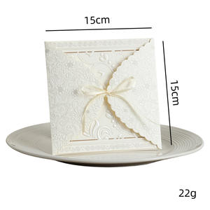 Fabrik Individueller Druck von Briefpapier mit Logo - Bestseller Hochwertige 3D-Geprägte Ausgeschnittene Design-Hochzeitseinladungen - Product Image 5