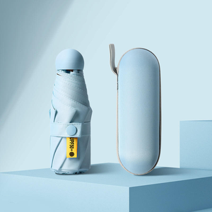 Paraguas de Bolsillo Compacto y Ligero de Alta Calidad, Manual, Impermeable, para Mujer, de 5 Pliegues, con Protección UV, con Caja de EVA - Product Image 6