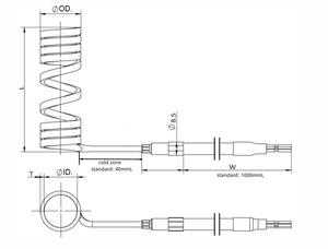 Tuyau <span class=keywords><strong>de</strong></span> chauffage <span class=keywords><strong>de</strong></span> bobine <span class=keywords><strong>de</strong></span> canal chaud en spirale certifié CE câble chauffant à induction flexible pour machine d'injection - Product Image 6