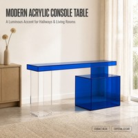 Table basse console en acrylique au design moderne, personnalisable en usine, pour salon et mobilier de maison