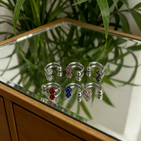 Bijoux de piercing en boule de boue à strass scintillants, clou à lèvre et anneau fer à cheval, boucles d'oreilles pour cartilage, fourniture d'usine