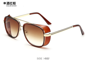 Lunettes de soleil rétro coupe-vent à la mode, lunettes de soleil enveloppantes Iron Man <span class=keywords><strong>Tony</strong></span> <span class=keywords><strong>Stark</strong></span>, lunettes de soleil 2025 - Product Image 5