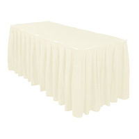 Nappe de table extensible blanche en spandex, motif végétal classique, douce, écologique, faite à la main, avec volants, pour mariages et fêtes, vente en gros