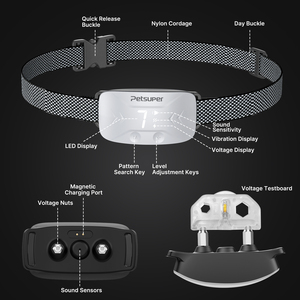 अमेज़ॅन छाल के लिए अनुकूलन योग्य टिकाऊ प्लास्टिक इलेक्ट्रिक शॉक कॉलर पालतू प्रशिक्षण क्रॉस-बॉर्डर कुत्ते के लिए एंटी-बार्किंग डिवाइस - Product Image 5
