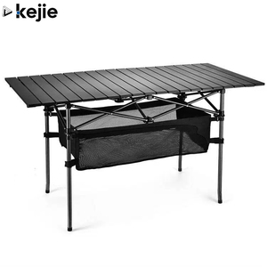 <span class=keywords><strong>Table</strong></span> de <span class=keywords><strong>camping</strong></span> pliable portable, mobilier d'extérieur, <span class=keywords><strong>table</strong></span> de pique-nique ultralégère enroulable avec poche en filet, en bois - Product Image 1