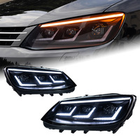 Pour Sharan 2012-2019 : Ensemble de phares 12V avec nouvelle conversion de lentille LED, feux de jour et clignotants séquentiels
