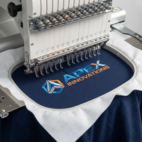 Machine à broder à tête simple 12 aiguilles/9 aiguilles, adaptée aux casquettes, aux t-shirts et aux vêtements plats, machine à broder multifonctionnelle