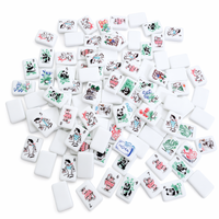 Juego de Mahjong Americano de Lujo en Acrílico, Fichas Grandes de 38 mm con Grabado Láser, Alta Calidad, Disponible en Stock, Juego Familiar Diario para 2-4 Jugadores