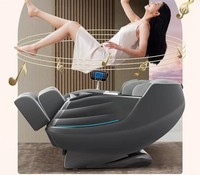 Silla de masaje con bolsa de aire de cuerpo completo de lujo C92 8D Zero Gravity Sl Track con 4D plegable y portátil hecho de cuero PU