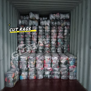 工業用クリーニングワイパー綿ラグ100コットンダークカラー混合工業用 - Product Image 1