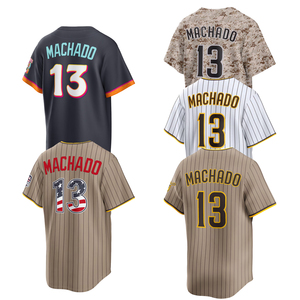 Maillot de San Diego 2026 # 13 Maillots de baseball Machado brodés, uniformes de sport pour jeunes, USA 250 Quatrième de Juillet - Product Image 1