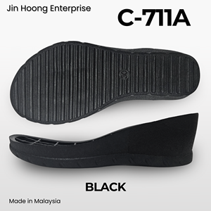 Jin Hoong Women's Lightweight Durable Anti-Slip PVC C-711A Wedges Black Outsole <b>Water</b>-Resistant 50mm Thickness - Product Image 3