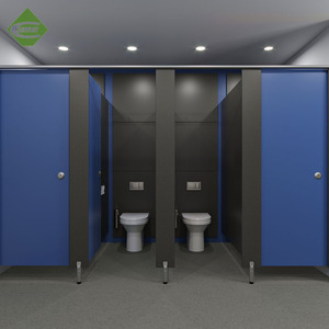 Impermeable y a prueba de humedad Escuela Centro Comercial <span class=keywords><strong>gimnasio</strong></span> baño puesto particiones ducha e inodoro cubículos con puerta - Product Image 4