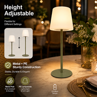 Lampe de table ambiante RGB COOLQING, 16 couleurs, rechargeable, étanche IP65, en alliage d'aluminium, coque en PE, télécommande Type-C, vente en gros