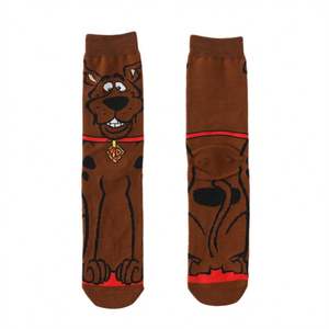 Calcetines largos transpirables <span class=keywords><strong>Funky</strong></span> Cool a la moda para hombre 100% algodón cartón personalizado con logotipo inferior divertido colorido - Product Image 4