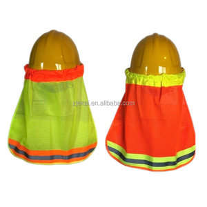 Casque de sécurité respirant en maille et polyester <span class=keywords><strong>Ekai</strong></span> EK-SH01 à haute visibilité avec pare-soleil en jaune/orange fluorescent – Vente en gros usine - Product Image 1
