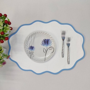 Rolled Edge French Luxury Flax Natural Fabric <b>Table</b> <b>Linen</b> Napkins Wedding Home Dinner Cotton <b>Linen</b> Placemat with Embroidery - Product Image 4