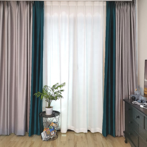 الصينية مصنع الساخن بيع Tissu De ريدو 100% بوليستر صلب تعتيم الساتان الستائر - Product Image 3