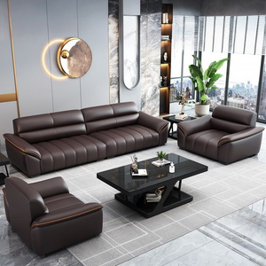 Ensemble de canapés sectionnels en cuir véritable 3+2+1 places, style moderne professionnel, mobilier de <span class=keywords><strong>loisirs</strong></span>, éponge écologique, durable et confortable - Product Image 5