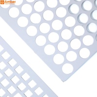 Tôle perforée décorative à trous carrés de 0,1 mm, 3 mm, 6 mm d'épaisseur, pour façade murale