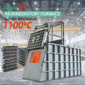 Greenvinci gas fired fuel 5T copper melting reverberatory furnace