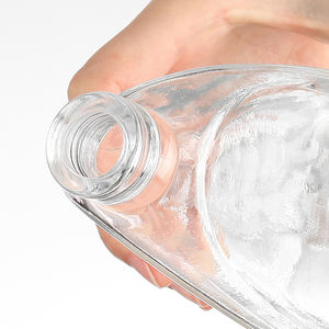 Bouteilles en verre pour whisky, vodka, gin, rhum, tequila et spiritueux, avec bouchons en bois, 250 ml, 350 ml, 500 ml - Product Image 4