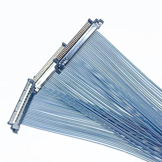 Custom Micro Coaxial 50 Pin LVDS Lcd Cable and 10P 20P 30P 40P 50P Connectors