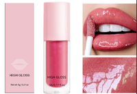Huile à lèvres personnalisable avec logo, brillant à lèvres repulpant aux herbes et paillettes, gloss liquide minéral, maquillage waterproof, gloss à lèvres effet miroir, marque privée