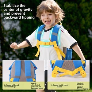 <span class=keywords><strong>Zaino</strong></span> per Bambini dell'<span class=keywords><strong>Asilo</strong></span>, Stile Outdoor per Ragazzi, Leggero, Resistente agli Schizzi, con Cerniera, Design Carino a Cartone Animato con Auto, in Microfibra - Product Image 3