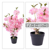 Pohon Bunga Sakura Buatan Warna Pink, Bunga Sakura Palsu 80cm 2.6ft untuk Dekorasi Latar Belakang Studio Fotografi Pernikahan di Dalam Ruangan