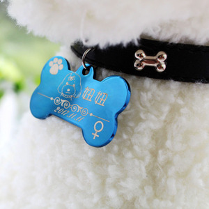 Grabador personalizado de acero inoxidable, collar láser de Metal, doble cara, en blanco, sublimación de mascotas, etiquetas de identificación de nombre de perro personalizadas/ - Product Image 4