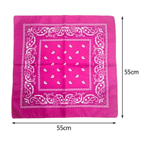 Sapu Tangan Bandana Katun Bermotif Paisley dengan Logo dan Pola Kustom, Kerudung Persegi untuk Bersepeda, Hip Hop, dan Dekorasi