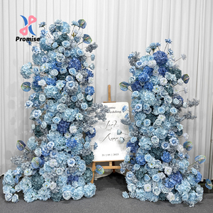 Promise <b>Artificial</b> <b>Flower</b> Pillar Arch Mixed Blue Roses Romantic Dreamy Wedding Decoration Handmade Reusable Recyclable - Product Image 1