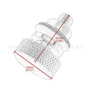 Vis de siège de moto Muqzi 18 mm x 25 mm, vis à dégagement rapide CNC pour pièces de modification de siège Harley - Product Image 1