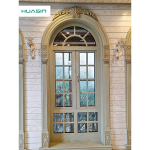 <span class=keywords><strong>Finestra</strong></span> <span class=keywords><strong>in</strong></span> Alluminio e <span class=keywords><strong>Legno</strong></span> Stile Europeo Personalizzata Huasin, <span class=keywords><strong>Finestra</strong></span> a Doppia Anta con Design Decorativo a Griglia - Product Image 1