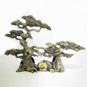 Nhà Máy Bán buôn tối giản bằng đồng bàn cây kim loại trừu tượng chi nhánh điêu khắc cho không gian làm việc trang trí nội thất hiện đại Kệ Nhà trung tâm - Product Image 1