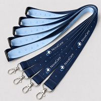Cordons personnalisés en polyester pour salon professionnel, sangle de cou avec logo personnalisé et boucle de sécurité détachable
