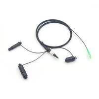 Kabel Drop FTTH 3-in-1 Tahan Air Cepat Berkinerja Tinggi DOWELL Mini SC Kompatibel untuk Penggunaan Luar Ruangan