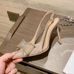 6CM&8CM&10CM Elegant Sexy <b>Closed</b> Pointed <b>Toe</b> Slingback Wedding Pumps Sexy 2025 Trendy Women's <b>Heels</b> - Product Image 4