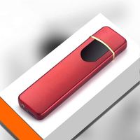 Nouveau style de briquet électronique à capteur d'empreintes digitales, rechargeable par USB, double arc, vente en gros