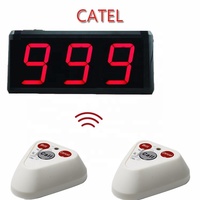CATEL CTM999 Système d'appel de restaurant sans fil à 3 chiffres pour grand écran avec affichage LED à installation facile