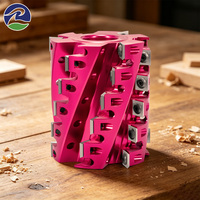 Tête de coupe spirale indexable robuste, type hélicoïdal, avec lames remplaçables pour dégauchisseuse 4 faces