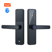 Enrique Tuya Smart App-Gestuurde Vingerafdruk Wachtwoord Elektronisch Deurslotsysteem Hout Veilige Wifi Connectiviteit Aluminium Cloud