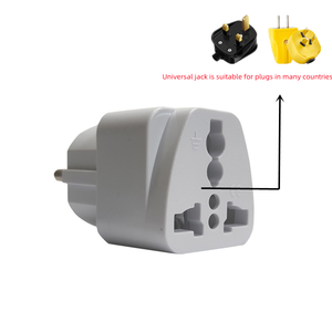 Enchufe DE LA UE a EE. UU. Reino Unido Adaptador de enchufe de alimentación universal, Corea del Sur Israel <span class=keywords><strong>Brasil</strong></span> Cargador convertidor de enchufe de viaje, adaptador de EE. UU. A la UE - Product Image 5