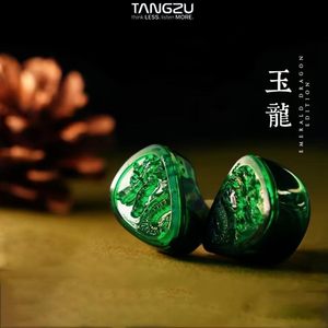 Écouteurs intra-auriculaires dynamiques filaires HiFi Tangzu Waner SG II Édition Jade Dragon avec diaphragme PET de 10 mm et étui de rangement en silicone - Product Image 5
