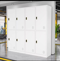 Casiers de vestiaire en métal blanc avec serrure à clé pour salle de sport, école, bureau