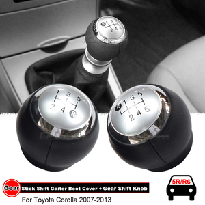 NUOVO Pomello del Cambio a 5/6 Marce per <span class=keywords><strong>Toyota</strong></span> <span class=keywords><strong>Corolla</strong></span> Verso Auris Aygo Rav4 Avensis Yaris, Copertura in Pelle per Leva del Cambio - Product Image 2